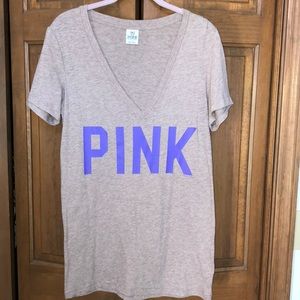 Tan & Purple PINK Top